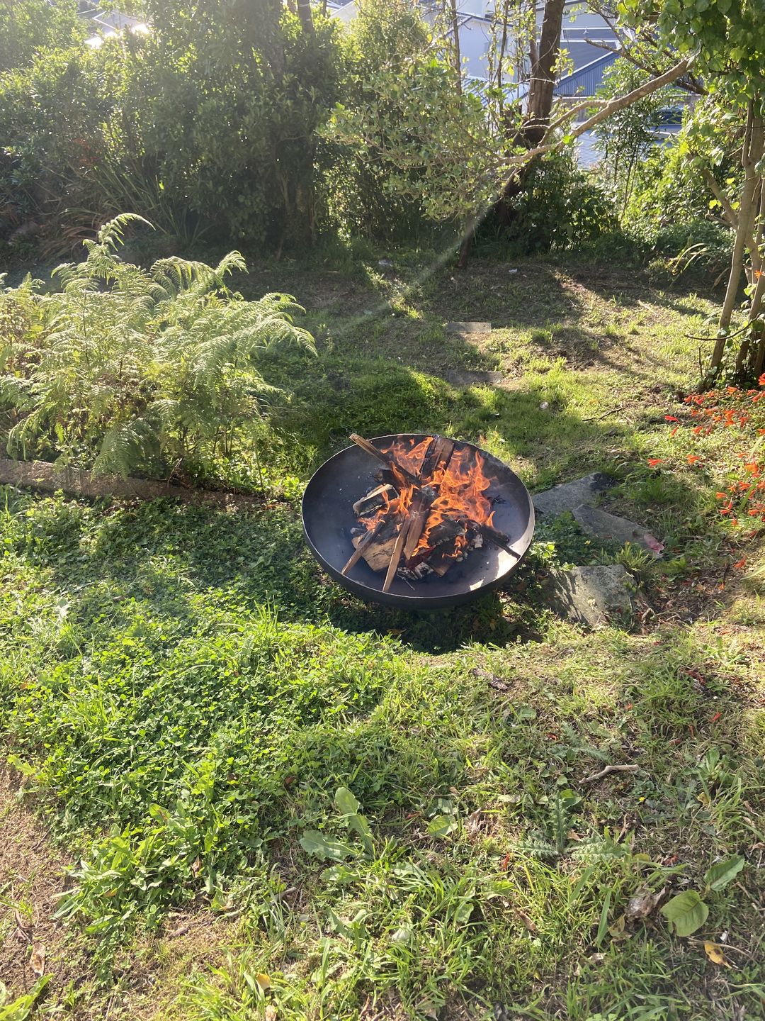 Customer photo review of Outdoor Brazier Fire Pit Bowl - Natural Rust Patina Finish Corten Steel 80cm