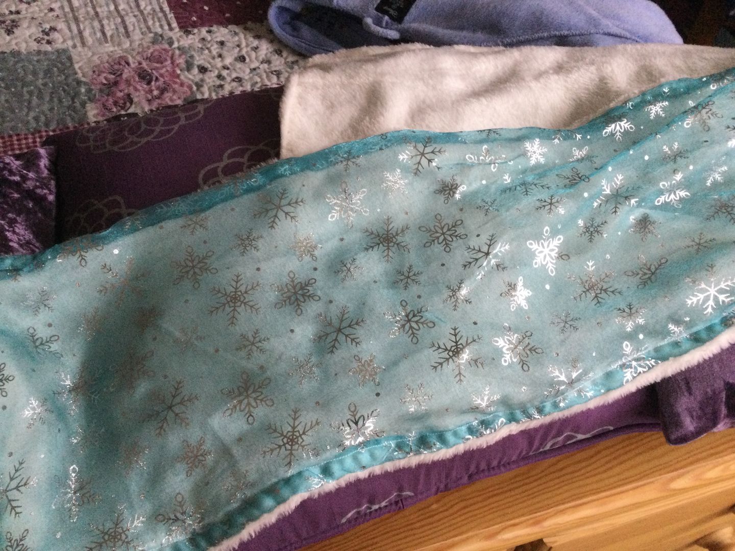 Customer photo review of Snowflakes Organza Fabric