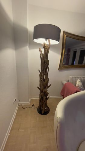 Customer photo review of Stehlampe Teakholz BLUMA  | Höhe 180 cm | inkl. Lampenschirm