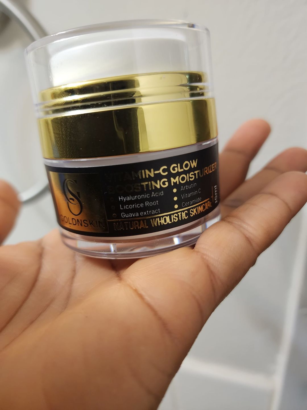 Customer photo review of Vitamin C Glow Face moisturizer