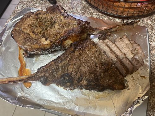 Customer photo review of Halal Tomahawk Steak