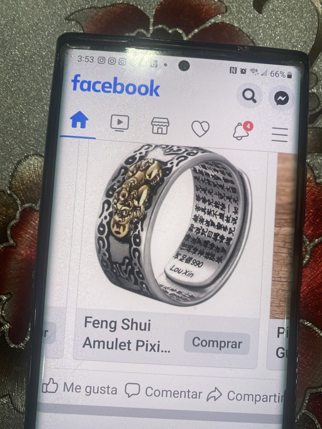 Customer photo review of Lucky Feng Shui Pixiu Wealth & Protection Ring