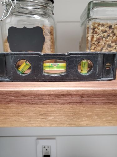 Customer photo review of Walnut Floating Shelf