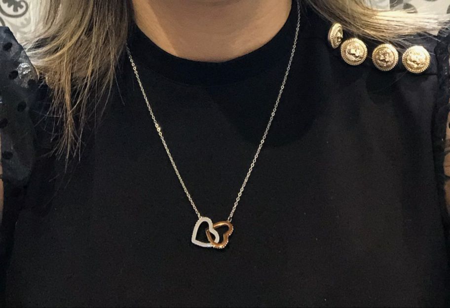 Customer photo review of ETERNITY • Collier Déclaration d'amour Double Cœur
