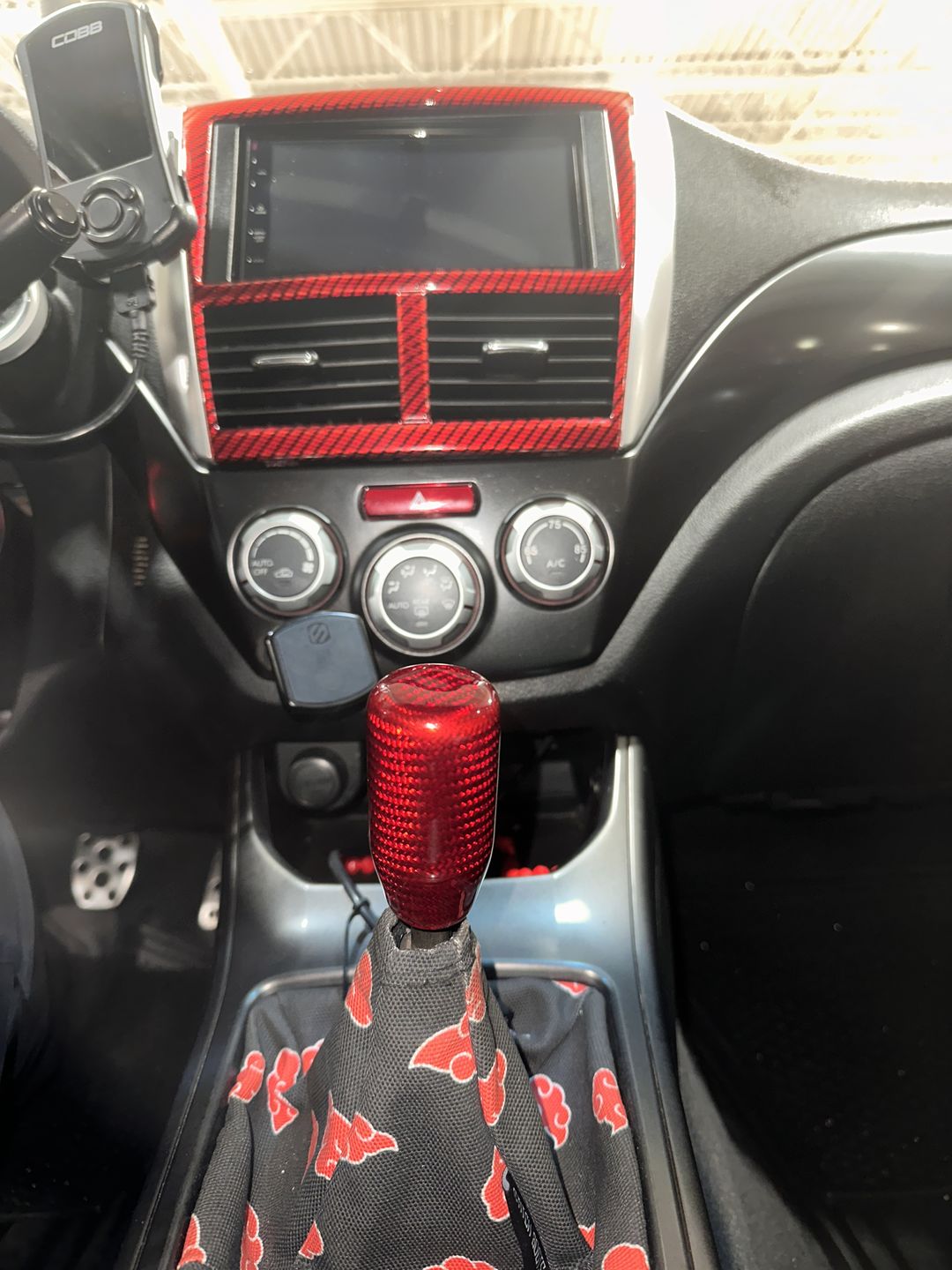 Customer photo review of Red Carbon Fiber Handle Shift Knob