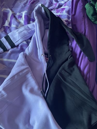 Customer photo review of Bunny Hoodie (LAVENDER/BLACK)