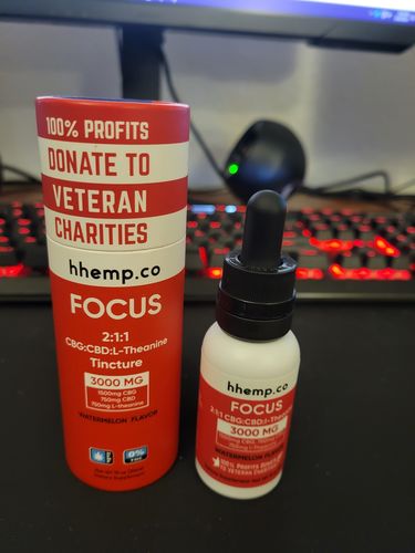 Customer photo review of HH CBG+CBD Tincture - FOCUS (Watermelon Flavor)