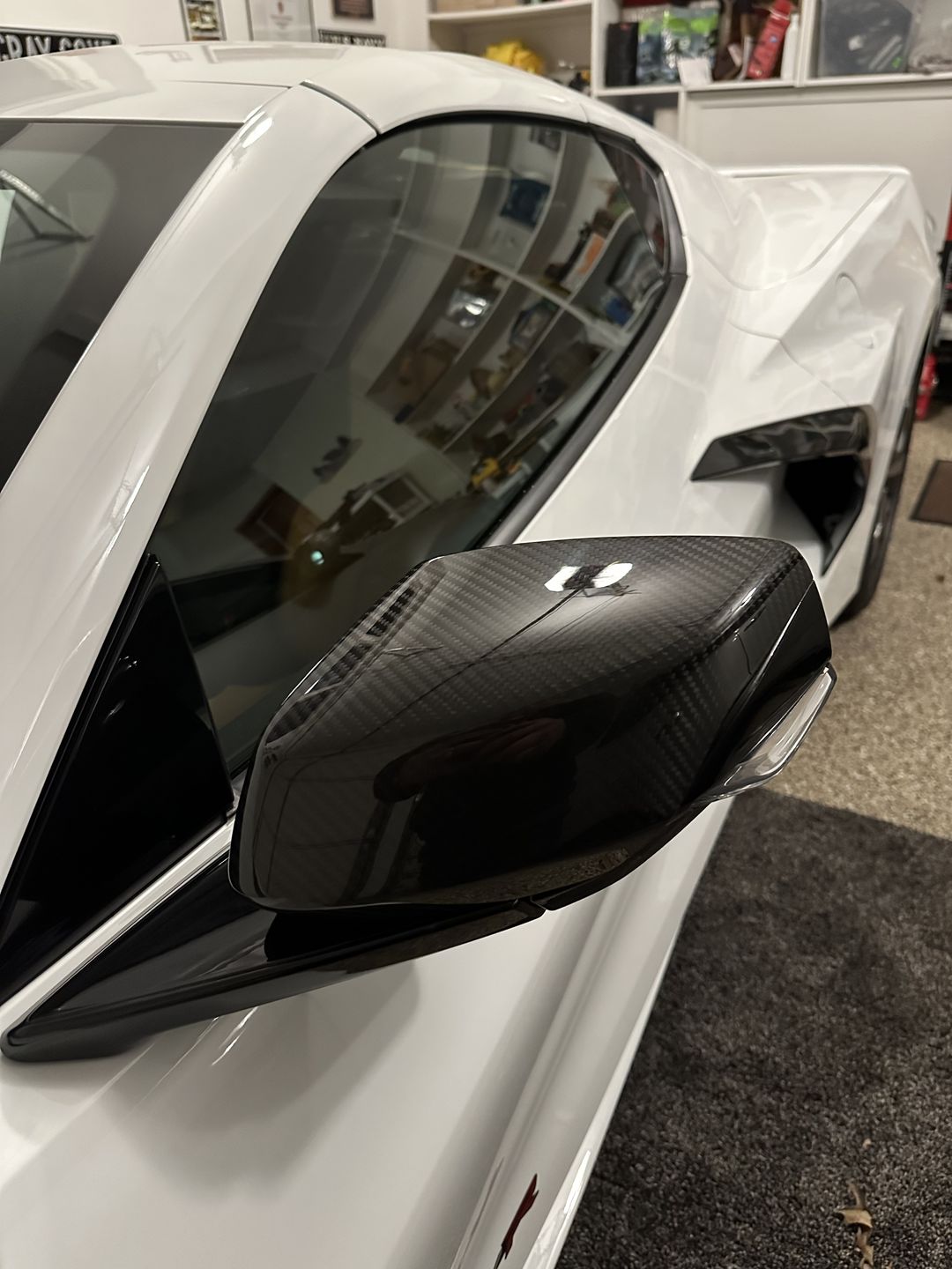 Customer photo review of Corvette C8 Carbon Fiber Mirror Covers