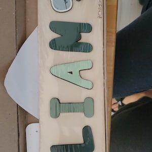 Customer photo review of Name Puzzle with Pegs
