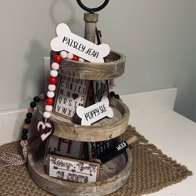 Customer photo review of Dog Themed Tiered Tray Decor Bundle