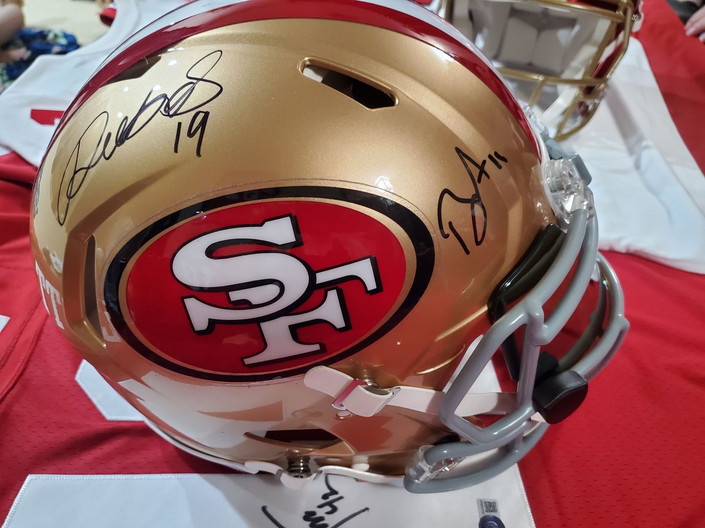Customer photo review of San Francisco 49ers Riddell Revolution Speed Authentic Football Helmet