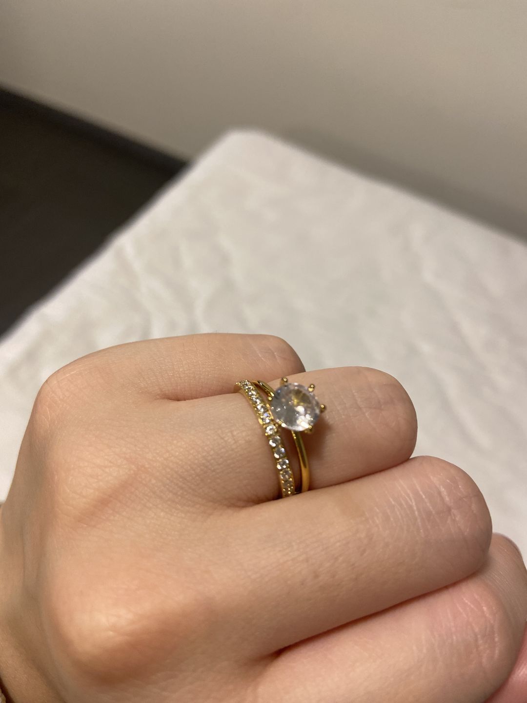 Customer photo review of Verena Ring | 18K vergoldet