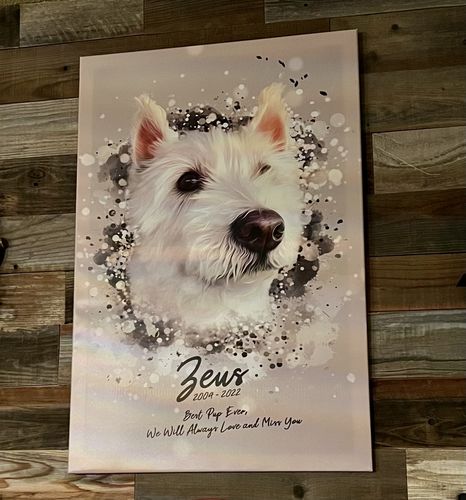 Customer photo review of Personalized Pet Art - Canvas