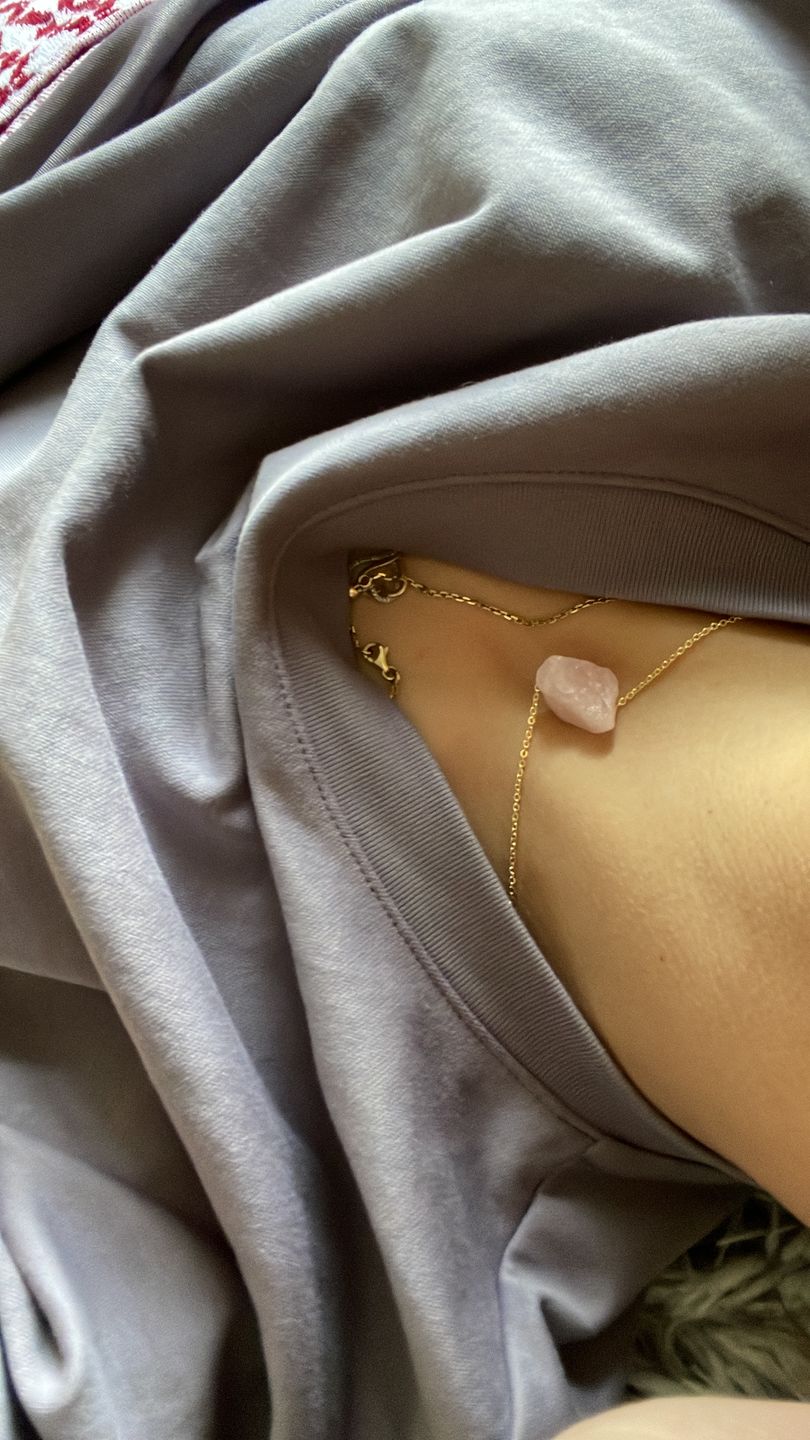 Customer photo review of Collier Quartz Rose "Brut"