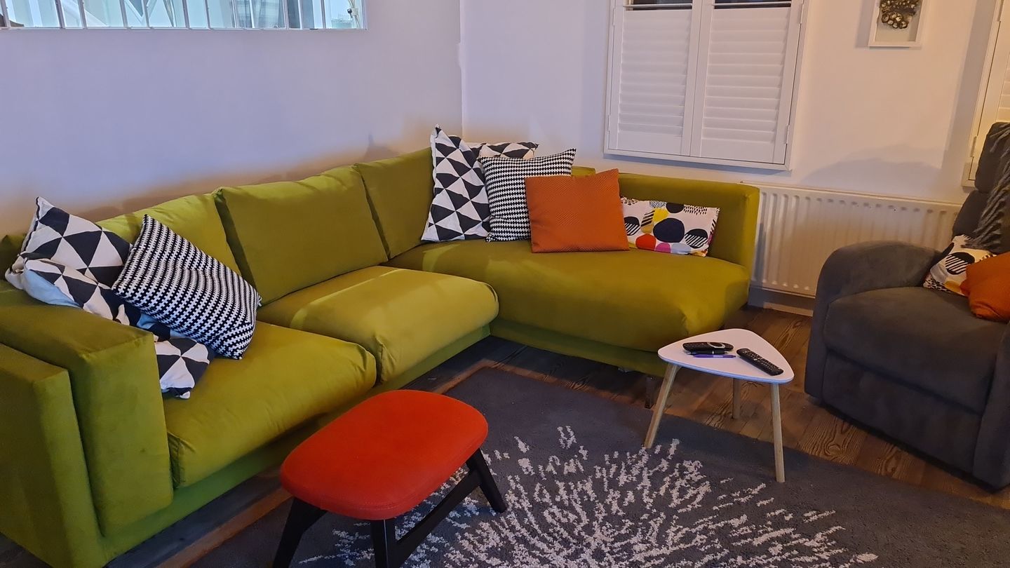 Customer photo review of NOCKEBY 2 Seat IKEA Sofa With Chaise Longue Right Cover
