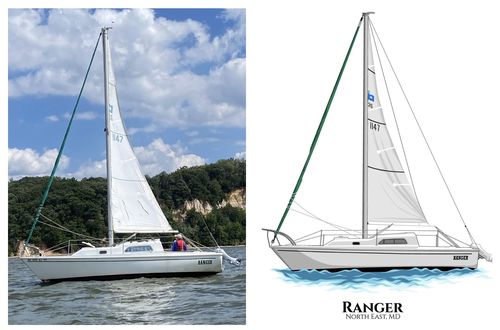 Customer photo review of Custom Digital Boat Artwork