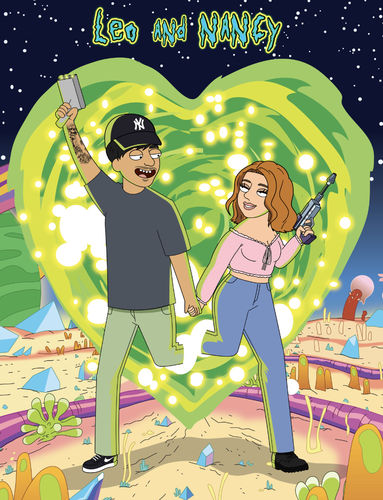 Customer photo review of 'Rick and Morty' Custom Portrait