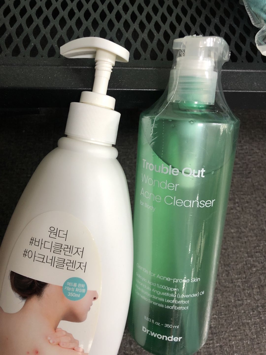 Customer photo review of Acne Cleanser (body wash)