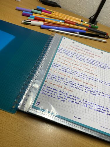 Avis photo d'un client sur OXFORD Protège-Documents à spirale School Life A5 # 80 vues / 40 pochettes - Bleu
