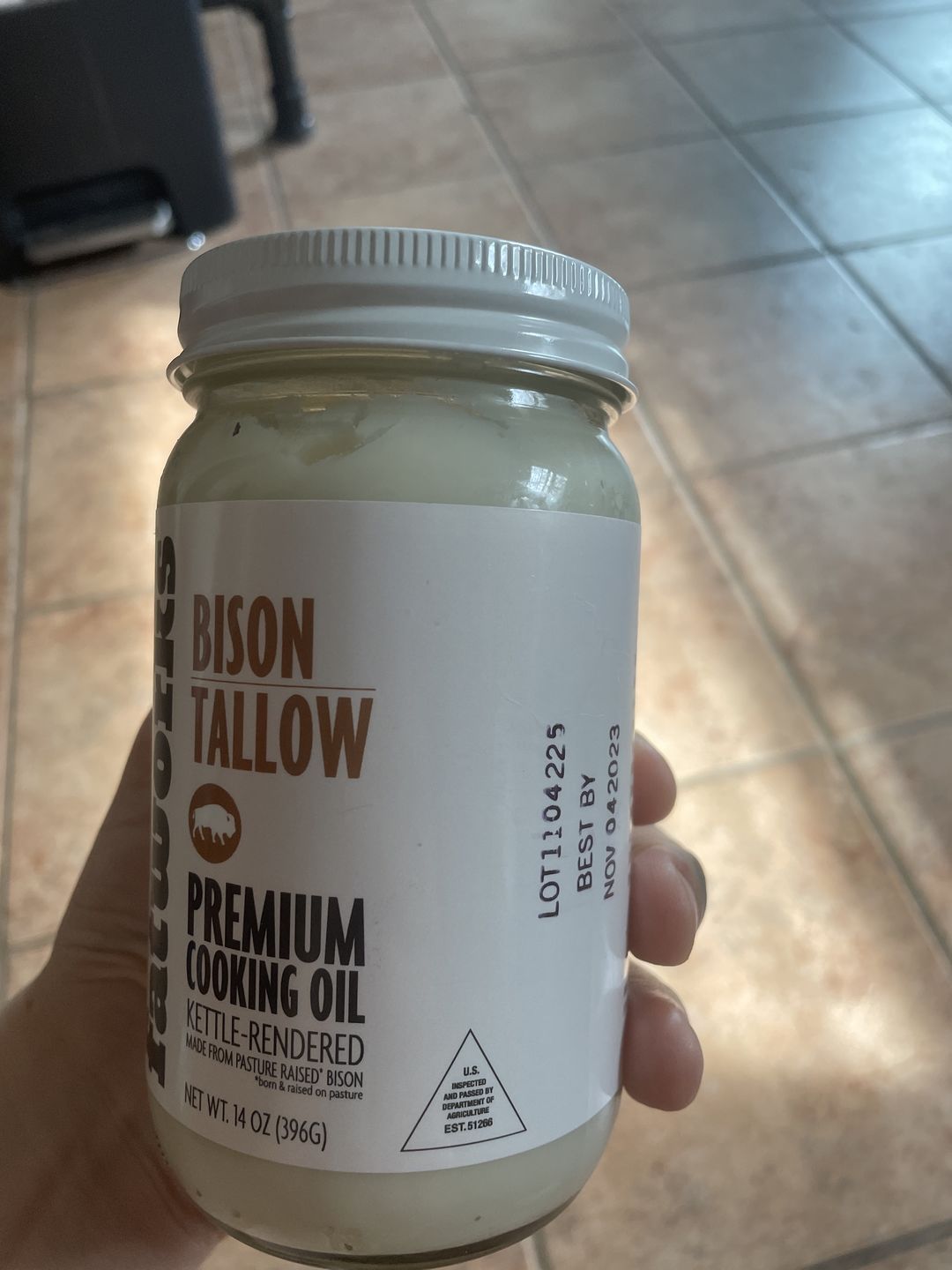 Customer photo review of Pasture Raised Bison Tallow a.k.a. Thunderfat (14 oz)