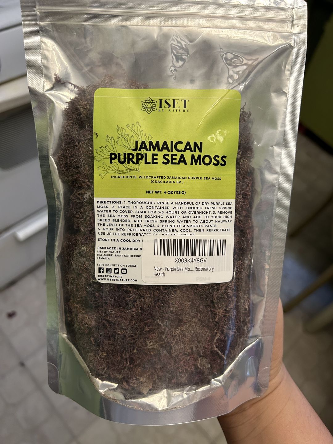 Customer photo review of Jamaican Purple Sea Moss (Raw, Wildcrafted)
