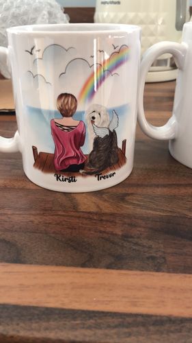 Customer photo review of Girl & Dogs - Life is better with a dog Personalised Mug