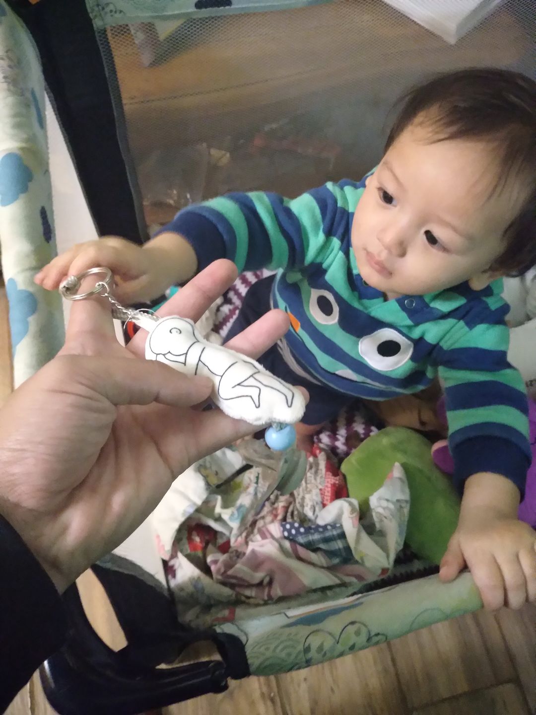 Customer photo review of Birth Pillow Keychain