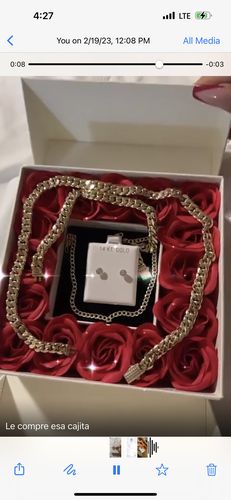 Customer photo review of *NEW* 14K Hollow Choker & Bracelet Set (7.5 mm) + Ankle Bracelet + Free Earrings 🎁🤩 JTJ™ -