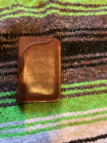 Customer photo review of No.68 | 'Buck Brown' Western Vertical Leather Wallet