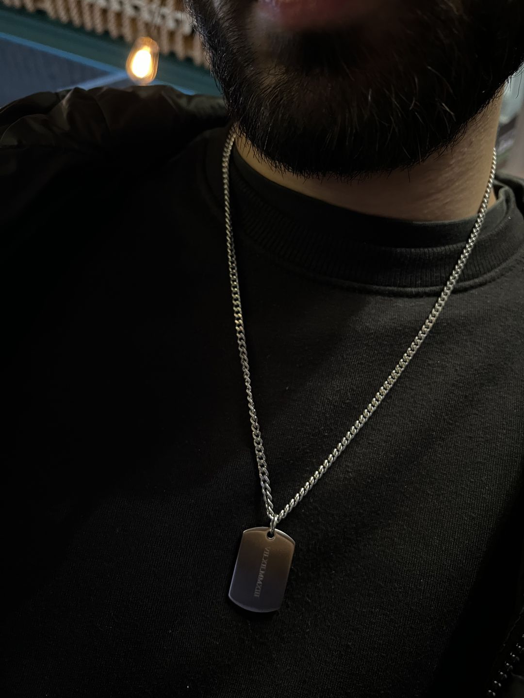 Customer photo review of Matte Dog Tag