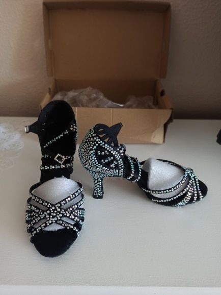 Customer photo review of Chaussures de danse latine en strass - Bellissima