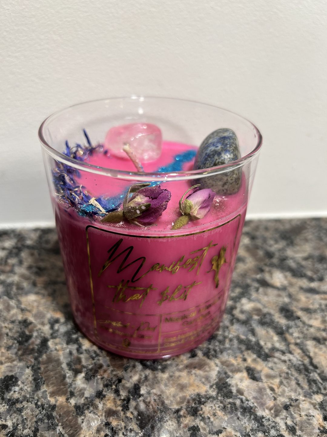 Customer photo review of Manifest That $h*t Limited Edition Manifestation Candle- Alchemy - Rapid Manifestation