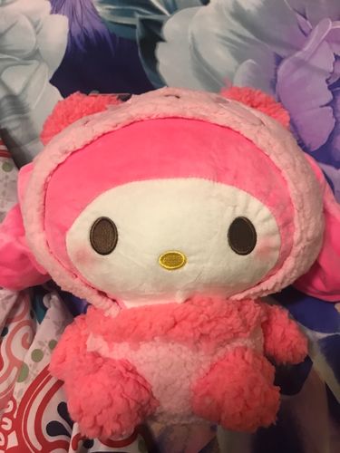 Customer photo review of My Melody Snuggle Buddy Plushie