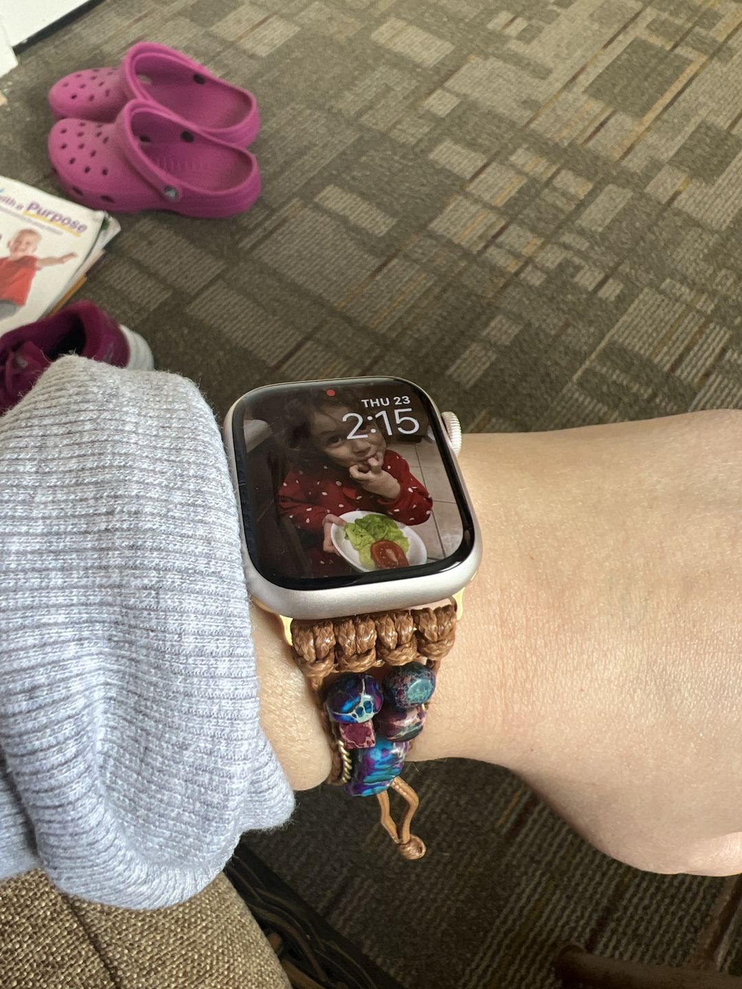 Customer photo review of Moonlight Jasper Apple Watch Strap