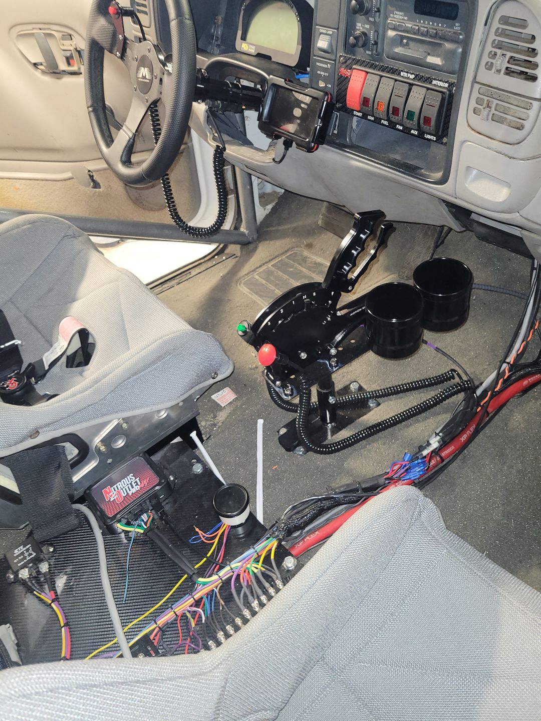 Customer photo review of Operator Series Dual Billet Cup Holder Attachment for Front Exit Cable Shifter 16-141