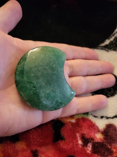 Customer photo review of High Grade Green Aventurine Moons 🌙 ✨