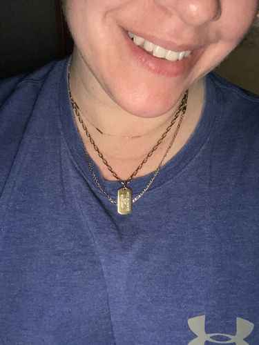 Customer photo review of Minimal Dog Tag