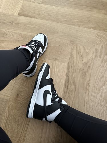 Customer photo review of Nike Dunk High Retro 'Black White'/'Panda' Womans
