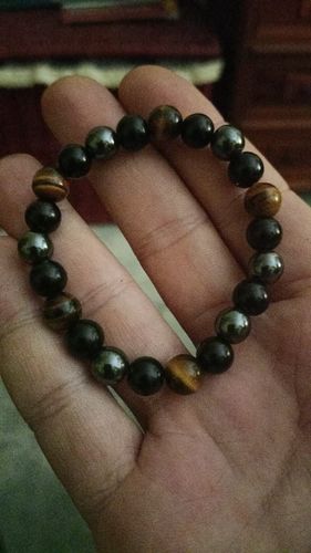 Customer photo review of Natural Black Obsidian Bracelet