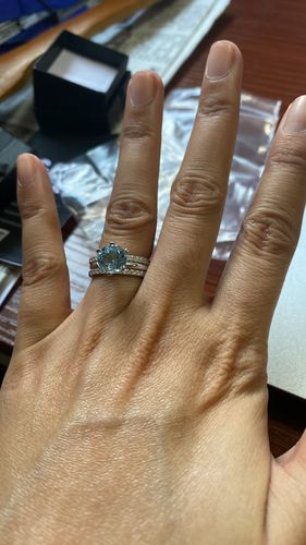 Customer photo review of Verdon Engagement Ring Enhancer Set
