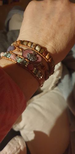 Customer photo review of BAUM DES LEBENS RHODOCHROSIT WICKELARMBAND