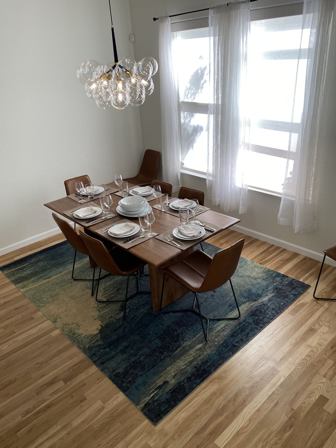 Customer photo review of Modern Clear Glass Bubble Cluster Chandelier