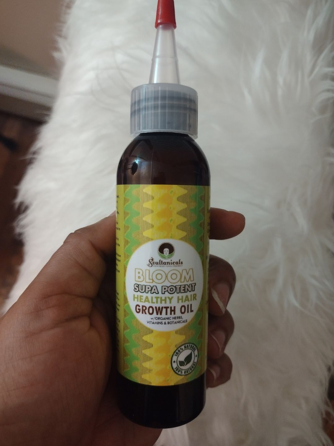 Customer photo review of Bloom- Supa Potent Healthy Hair Growth Oil