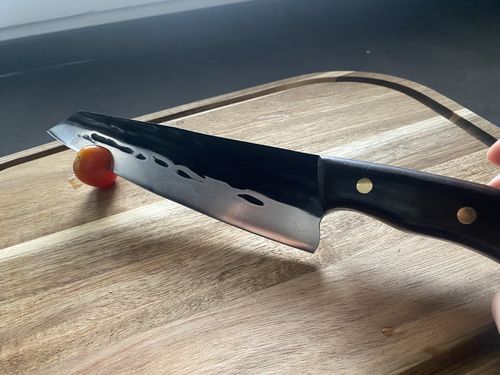 Customer photo review of Handgeschmiedetes Kochmesser - Carbonwood