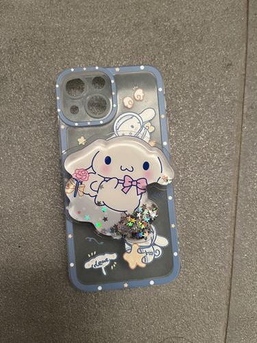 Customer photo review of Cinnamoroll Sanrio With Quicksand Stand Phone Case For Iphone 11 12 13 14 Pro Max Mini X Xs Xr 7 8 Plus SE 2020 Shockproof Cover