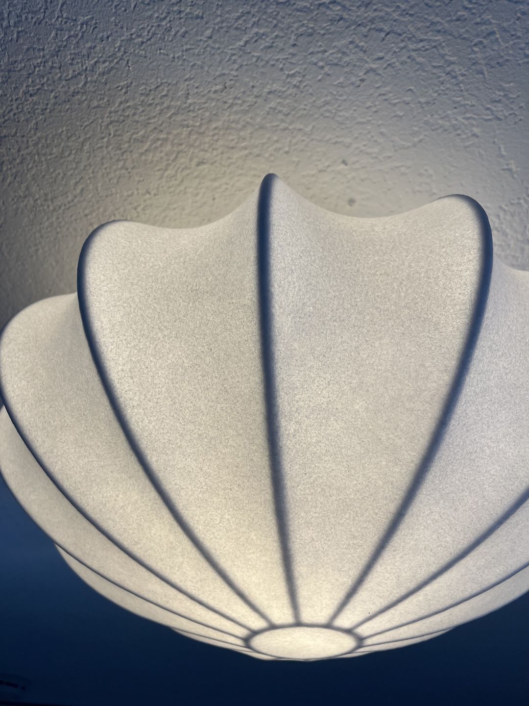 Customer photo review of Mid-Century Modern White Flush Mount Light