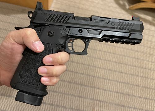 Customer photo review of EMG Strike Industries Licensed 2K Alpha Hi-capa GBB Pistol