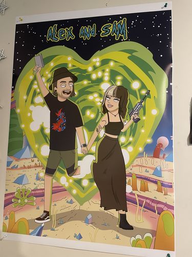 Customer photo review of 'Rick and Morty' Custom Portrait