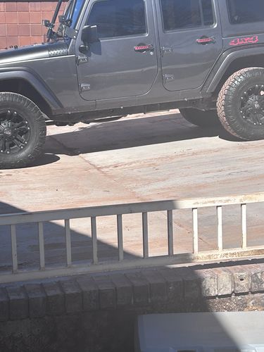 Customer photo review of Aluminum Door Grab Handle Inserts Cover for 11-18 Jeep Wrangler JK/ JKU, 4 Door
