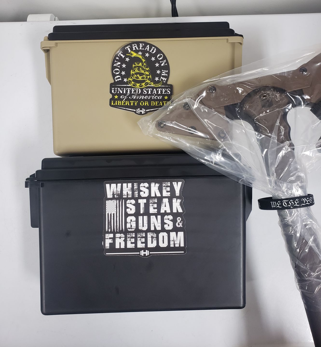Customer photo review of Whiskey Steak Freedom Decal